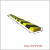 Venta al por mayor de fábrica Tira Anticolisión de Poliuretano PU Tira Protectora Plana Tira de Advertencia Autoadhesiva Alternando Negro y Amarillo