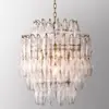 Candelabro de Cristal de Murano Francés, Iluminación de Lujo Minimalista Moderna de Diseñador para Sala de Estar, Comedor, Dormitorio y Uso de Artista