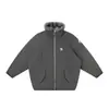 Chaqueta de Estilo Americano con Cuello de Piel de Águila de Montaña para Hombres y Mujeres Invierno 2025 Nuevo Holgado Cálido Engrosado Algodón Estilo Callejero Abrigo de Algodón