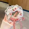 Anillo para el pelo del intestino grueso colección anillo para el pelo fresco simple súper hada encaje de flores accesorios para el pelo popular cuerda para el pelo al por mayor cuerda para el pelo