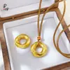 Collar Colgante Ba Fang Cai Mahjong Ping An Hebilla Colgante Retro de Oro de Arena Vietnamita Trenzado Gankun Estilo Mismo que Zhou Jia