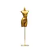 Tienda de lencería accesorios de tienda de ropa escaparate maniquí dorado falso body sujetador sujetador maniquí de lencería expositor cuerpo entero