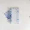 Cubierta para Agenda de Hojas Sueltas A6 Estrella Flash Hebilla Doble PVC de Colores Estilo Ins Láser Portatarjetas de 6 Agujeros