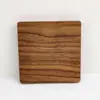 Juego de Posavasos de Madera Maciza Aislante Posavasos de Café Posavasos de Agua Posavasos Resistente al Calor Mantel para Mesa de Comedor del Hogar Logo Personalizado
