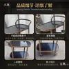 Carrito de Bar Móvil de Acero Inoxidable de Doble Capa Carrito de Entrega de Comida para Hotel Restaurante Carrito Pequeño para Servicio de Té de Cocina Pastel de Cumpleaños