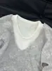 2025 Nuevo Otoño e Invierno Estilo Coreano Simple y Versátil 100% Lana Pura Tejidos de Punto Suéter Holgado para Mujer