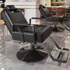 Silla de Salón Reclinable con Altura Ajustable para Cortes de Cabello, Giratoria y Adecuada para Teñido de Cabello, Hecha de Acero Inoxidable