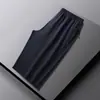 Pantalones de Verano Finos de Seda Helada para Hombre, Pantalones Capri Deportivos de Secado Rápido, Pantalones Casuales Sueltos de Moda Talla Grande Ins