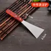 Pala de pizza de acero inoxidable al por mayor, pala para filetes, pala para freír, herramienta de mano para cocinar panqueques teppanyaki, pala para freír pasteles.
