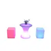 Mesa Redonda Luminosa de Barra LED para Exterior, Balcón, Mesa y Sillas de Ocio, Mesa Móvil Decorativa Minimalista Moderna