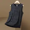 Camiseta sin Mangas para Hombre para Gimnasio Hielo Frío Secado Rápido Transpirable Alta Elasticidad Regata Masculina Academia