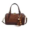 Bolsa Almofada para Deslocamento Design Retrô de Nicho Bloco de Cores Nova Moda Outono 2026 Simples Casual Bolsa de Ombro Transversal