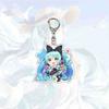 Nuevo Llavero Colgante Acrílico Anime 2D First Sound Future Transparente Simple Llavero Regalo Compañero de Clase Mochila Escolar