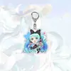 Nuevo Llavero Colgante Acrílico de Hatsune Miku Anime Llavero Transparente Simple Regalo para Compañero de Clase Mochila