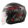 Capacete GXT Capacete de Motocicleta Masculino Carro Elétrico Lente Dupla Capacete Meio Capacete Feminino Verão Quatro Estações Meio Coberto G708