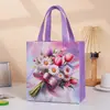 Buquês de Flores Pintadas Transfronteiriços, Sacolas de Presente Requintadas para Feriados, Mini Bolsas Tote, Sacolas de Presente, Sacolas de Presente de Natal