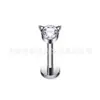 F136 Titânio Unha de Lábio Gato Diamante Tcheco Unha de Orelha Unha de Osso da Orelha Liga de Titânio G23 Joia de Piercing Orelha de Gato Unha da Concha Auricular