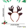 Diadema de decoración navideña, cuernos de alce navideño, hebilla de cabeza de muñeco de nieve, para disfrazar, diadema navideña para adultos y niños, accesorio para la cabeza