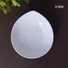 Plato Pequeño de Salsa de Soya Blanca, Plato para Sumergir Hot Pot Japonés, Plato para Salsa Casero, Plato Creativo de Hueso de Porcelana para Snacks de Comida Rápida