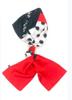 Lenço de Cetim Falso Longo Estreito Versátil da Moda para Mulheres com Estampa de Bolinhas Pequena Fita da Moda
