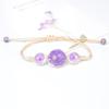 Pulsera de flor seca de flor real directa de fábrica, gema estelar, cuerda de mano dulce fresca tejida a mano para niña