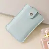 Portatarjetas de Bolsillo con Capas Ocultas Deslizables Almacenamiento Ranuras Múltiples para Tarjetas Piel PU con Botón a Presión Portatarjetas de Visita Deslizables Universal