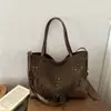 Nova Bolsa Vintage com Franjas para Mulheres 2025, Bolsa Tecida à Mão Vazada, Bolsa de Praia, Bolsa Tote de Ombro Fofa Estilo Mori