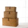 Fuente de Fábrica Productos Creativos para el Hogar Caja de Almacenamiento de Paja Acabado Cosmético de Juguete Escritorio Tejido Caja de Almacenamiento