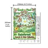 Compra direta transfronteiriça de 10 folhas/pacote de pôsteres para colorir com tema de floresta tropical, livros de desenho de exploração divertidos, papel de colorir educativo para crianças