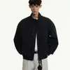 Jaqueta de Voo com Gola Cruzada Marca Moderna Masculina Primavera e Outono Nova Solta Casual Cool Roupa de Trabalho Baseball Roupa de Motociclista