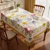 Mantel de PVC estilo americano, rectangular, impermeable, a prueba de aceite, lavable, tapete para mesa de centro, uso doméstico, lujo ligero, mantel de tacto de alta gama