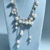 Collar de Perlas Irregulares en Forma de Gota de Agua con Borlas para Mujer, Estilo Dulce y Fresco de Chica Popular, Cadena Única y Elegante para la Clavícula