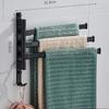 Toallero de aluminio sin perforaciones para baño, estante de baño con múltiples barras, barra plana, barra giratoria, fabricantes de toalleros