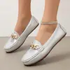 Comercio Exterior Tallas Grandes Otoño 2026 Nueva Moda Casual para Mujer Ropa Exterior Estilo Europeo Americano Mocasines Slip-on Zapatos Bean