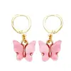 Yiwu Accesorios Joyería DIY Estilo Coreano Nuevos Pendientes de Mariposa Acrílicos Coloridos de Moda Pendientes