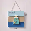 Listagem do Oceano Bem-vindo Criativo Marca Estilo Mediterrâneo Farol Âncora de Ferro Roda de Leme Decorativa Marca Pendurada na Parede Marca