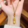 Nova Corrente para Suéter Gargantilha Pixiu e Buda de Estilo Chinês para Atrair Fortuna para Mulheres, Luxo Leve, Elegante, Fashion, Versátil