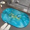 Alfombrilla de suelo de mármol y tierra de diatomeas de lujo ligero transfronteriza, alfombrilla absorbente para baño, alfombrilla antideslizante de secado rápido, alfombrilla para entrada de baño