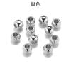 4-12mm Ccb Galvanizado Agujero Grande Redondo Perlas de Plástico Cuentas para Pulsera DIY Cuentas Espaciadoras Accesorios para Joyería Venta al por Mayor