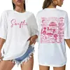 Nova Camiseta Estampada Swift Retro Y2K Feminina 2024 Top de Moda Verão Feminino Top Casual Personalidade