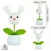 Cross-border best-seller artificial flor animal cabeça artesanal lã crochê vaso bonito decoração desktop ornamentos fabricantes atacado