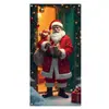 Bandeira de Cobertura de Porta de Natal Nova da Amazon Transfronteiriça Decoração de Varanda Externa Bandeira de Feriado Cortina de Porta Decoração de Festa