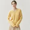 Reviravolta Vintage! Estilo Coreano Outono/Inverno Suéter Artístico Feminino de Caxemira Gola V Tricô em Ponto Trançado Cor Sólida Pulôver