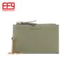 Carteira de Cartão Transfronteiriça Coreana Personalizada Bolsa Carteira Feminina Curta com Zíper Simples Porta-Cartão PU Transfronteiriço Porta-Moedas Cor Pura