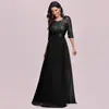 Novo Elegante Vestido de Noite Ultra-Longo com Lantejoulas, Gola Redonda, Manga Meia-Manga, Corte em A para Mulheres da Amazon 2026 Vestido de Banquete