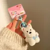 Bonito West Highland Cartoon Pelúcia Cachorro Boneca Pingente Menina Chaveiro Bolsa Boneca Pingente Mochila Pingente