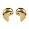 Pendientes de plata de ley S925 con diseño de alfiler, estilo europeo y americano, con diseño geométrico, atmosférico y de caracola, con un toque moderno y moderno para vacaciones en la playa.