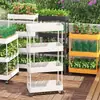 Conjunto de Caixas de Cultivo de Vegetais em Camadas para Varanda, Rack de Vegetais para Telhado, Vaso para Frutas Vermelhas, Suporte de Flores para Interior