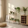 Venta Transfronteriza Directa del Fabricante de Soporte de Flores de Pie para Balcón Interior Sala de Estar, Soporte de Plantas en Maceta Multicapa de Hierro Simple y Minimalista