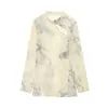 Moda Femenina 2026 Estilo Europeo y Americano Versátil Casual Simple Estampado Botones Manga Larga Camisa F321318
